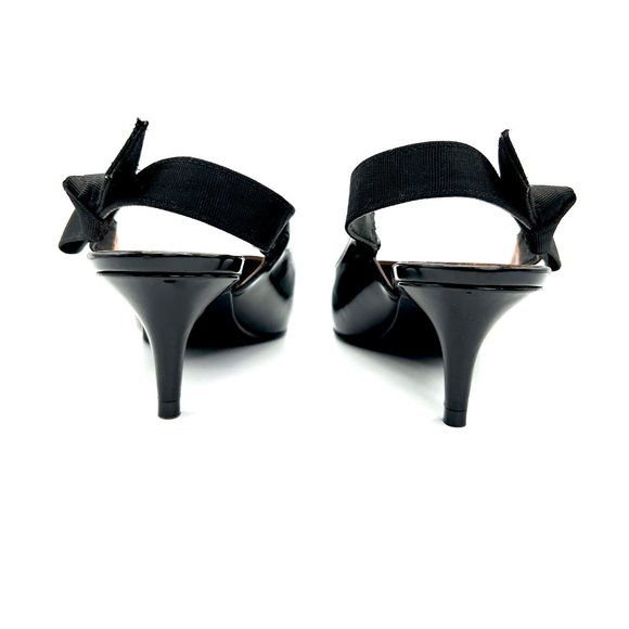 Anthropologie Black Slingback Heels - Picture 6 of 8